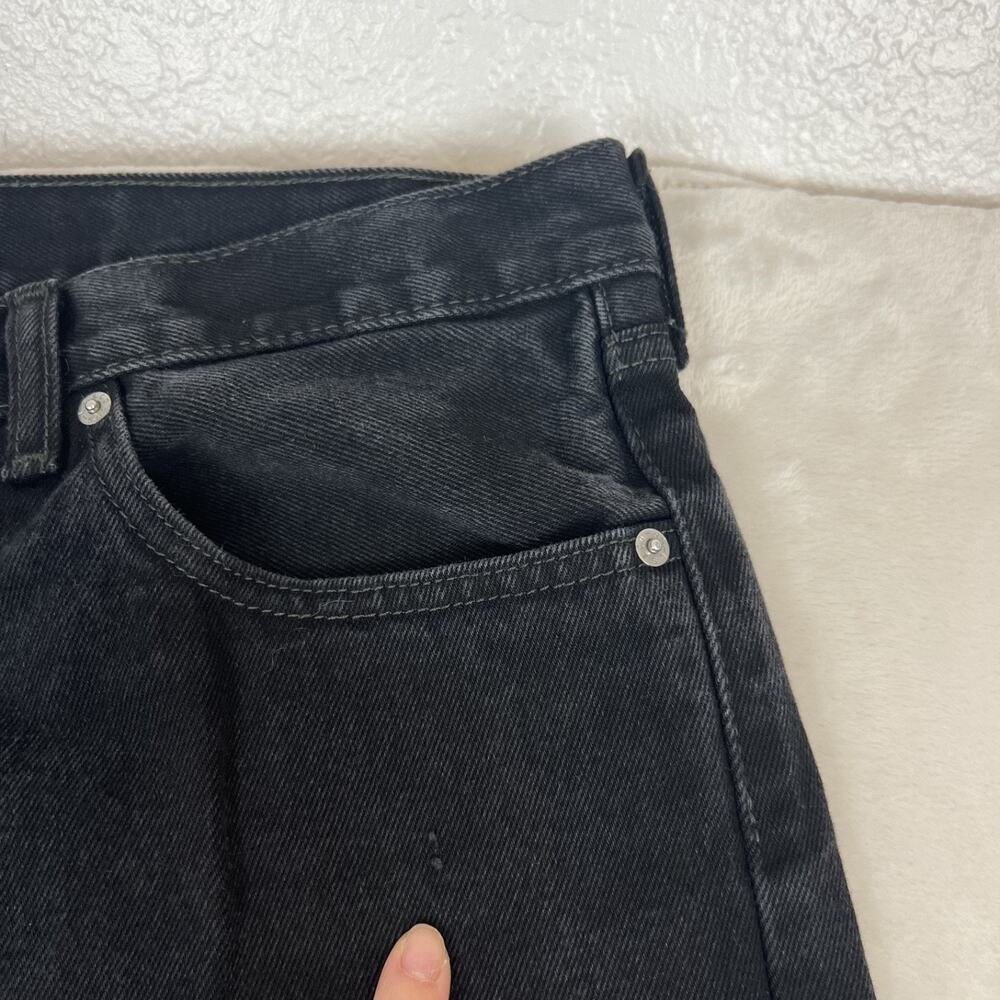 Levis 505 Jeans Mens 36x34 Black Denim Straight Leg Dad Grunge Workwear Classic - Picture 3 of 14